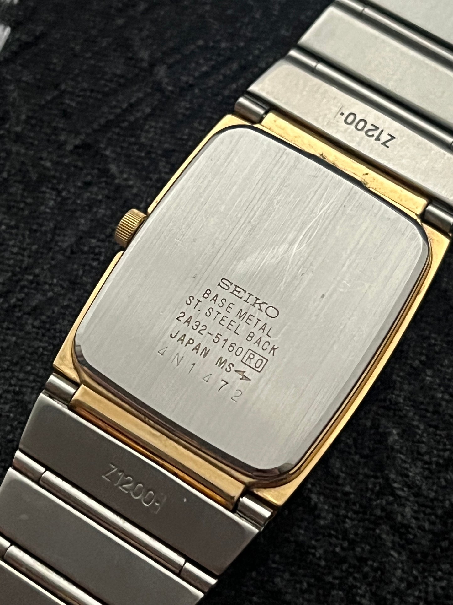 Seiko Tank Vintage Dress Watch Gold Plated 2A32-5160