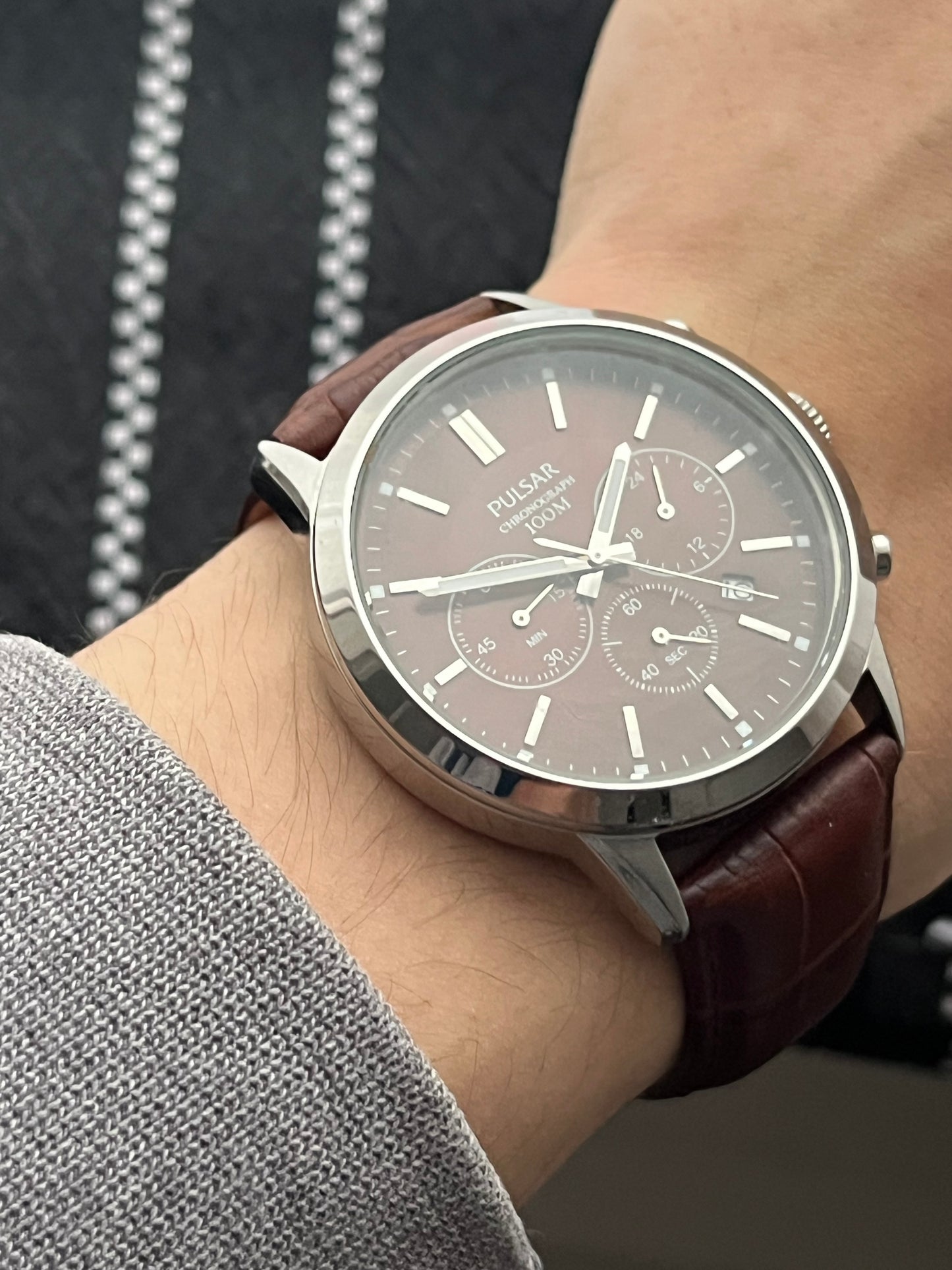Pulsar (Seiko) Chronograph Silver-Brown