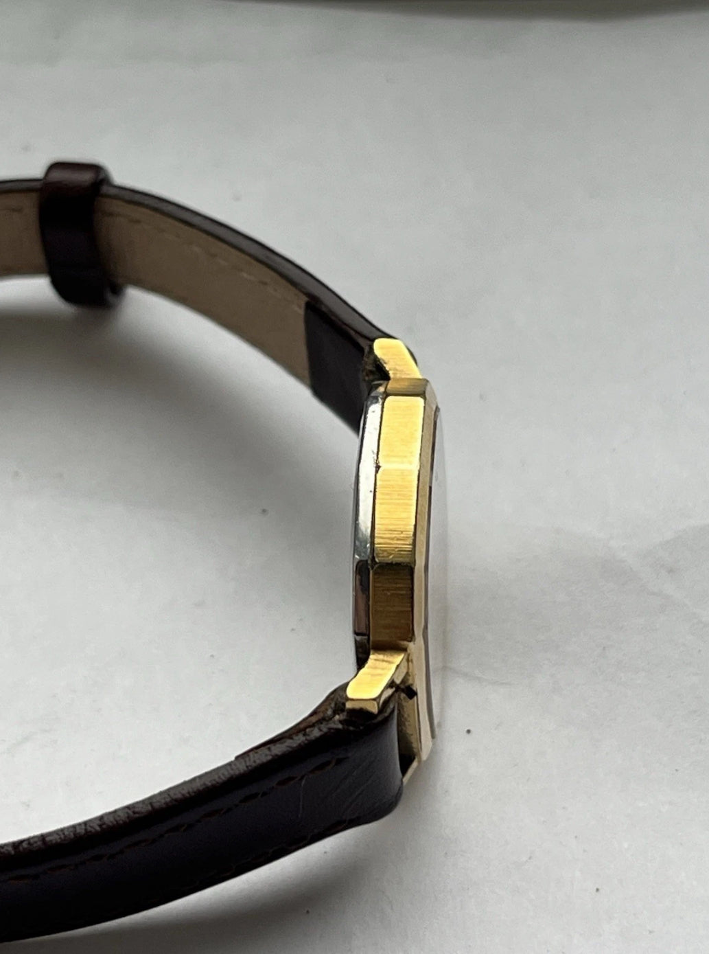 1980 Omega De Ville 1365 Gold Plated Tank Vintage