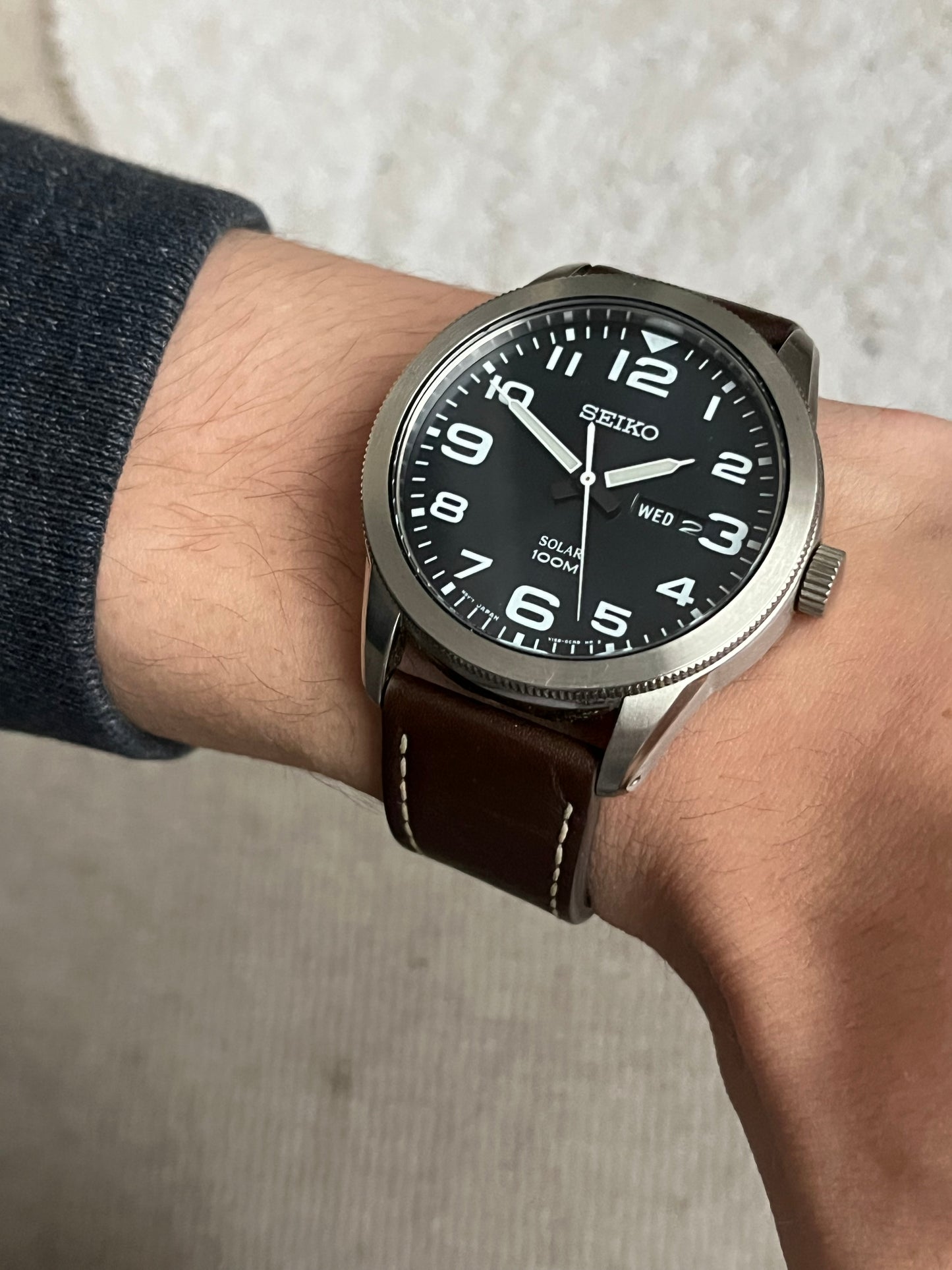 Seiko Solar Day Date Military