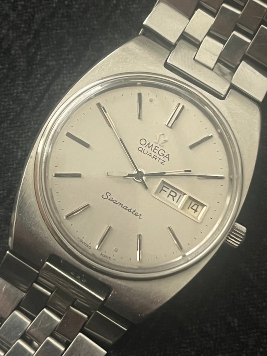 1977 Omega Seamaster Day Date 1345 Silver-Black