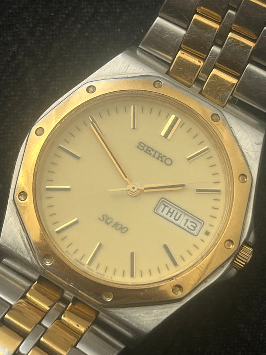 Seiko Royal Oak Day Date 7N43-8B10 SQ100 From 1995