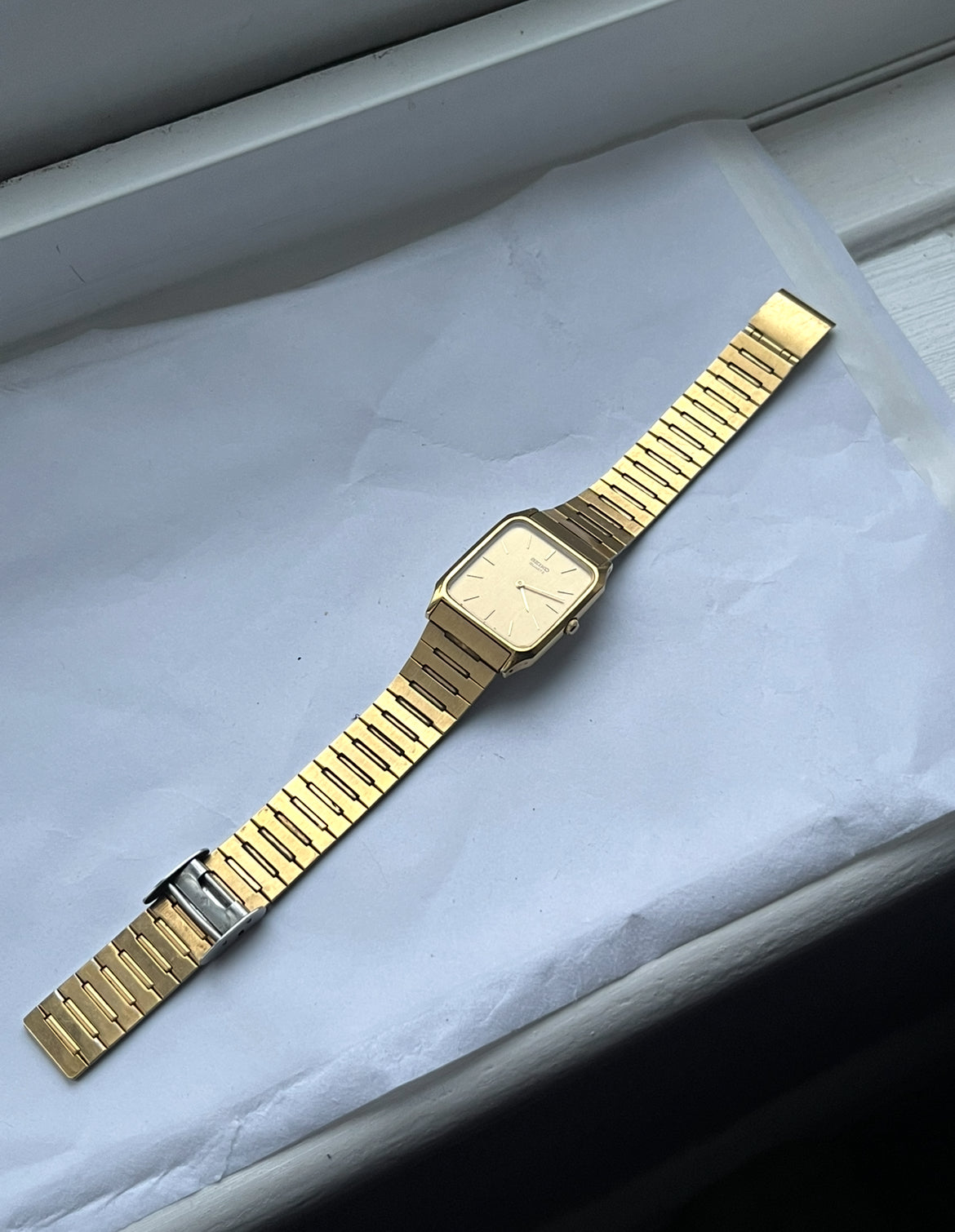 Seiko Tank Gold Plated 6530-5500 From 1985