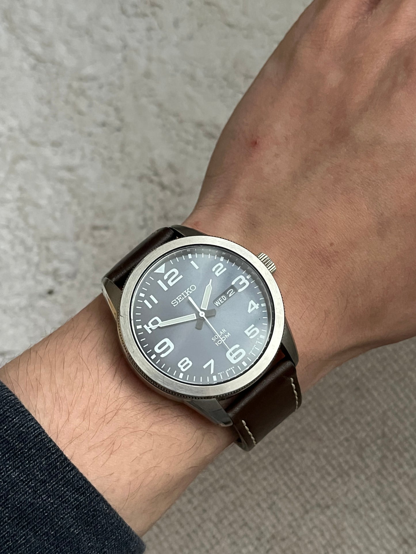 Seiko Solar Day Date Military