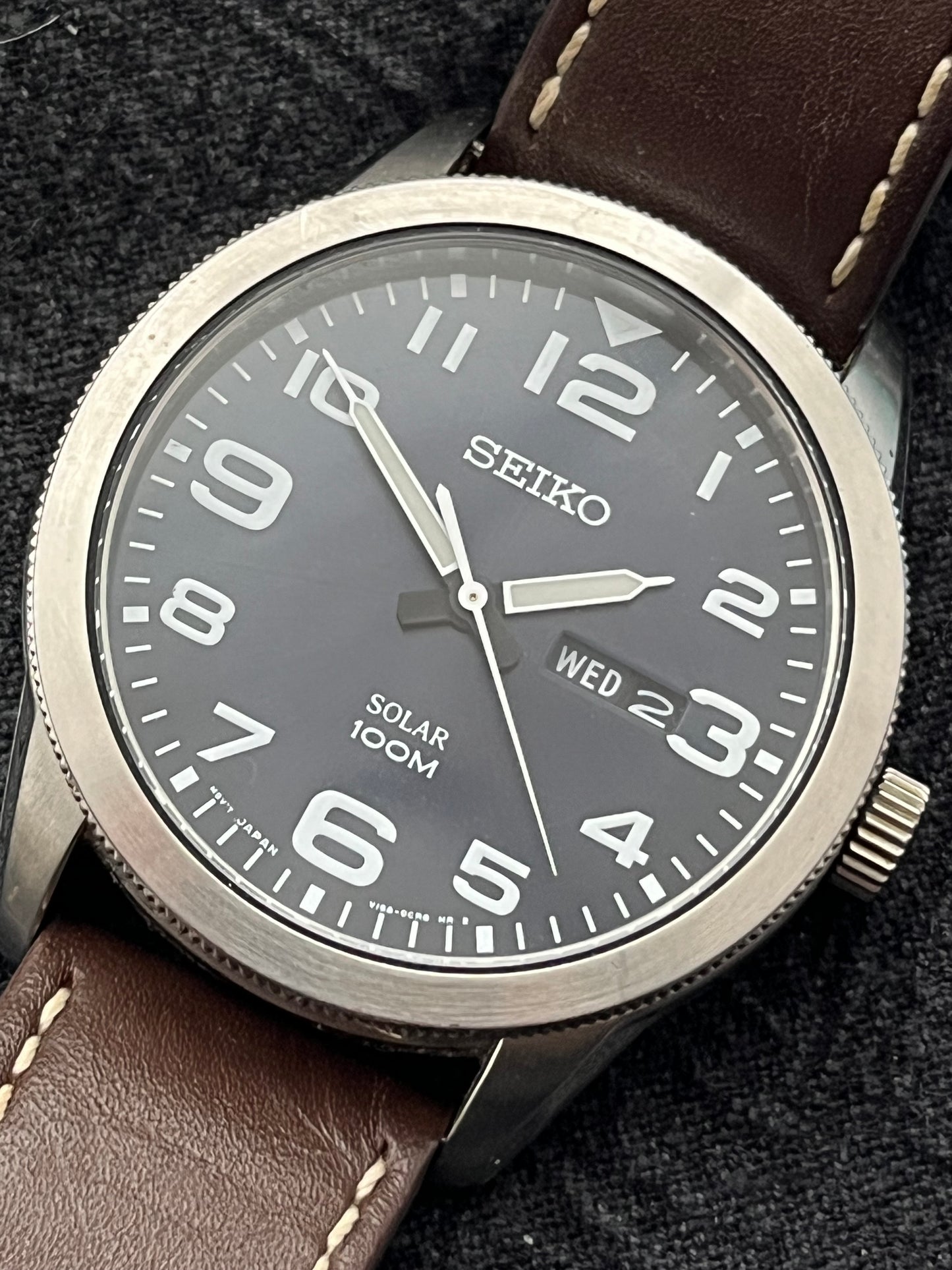 Seiko Solar Day Date Military