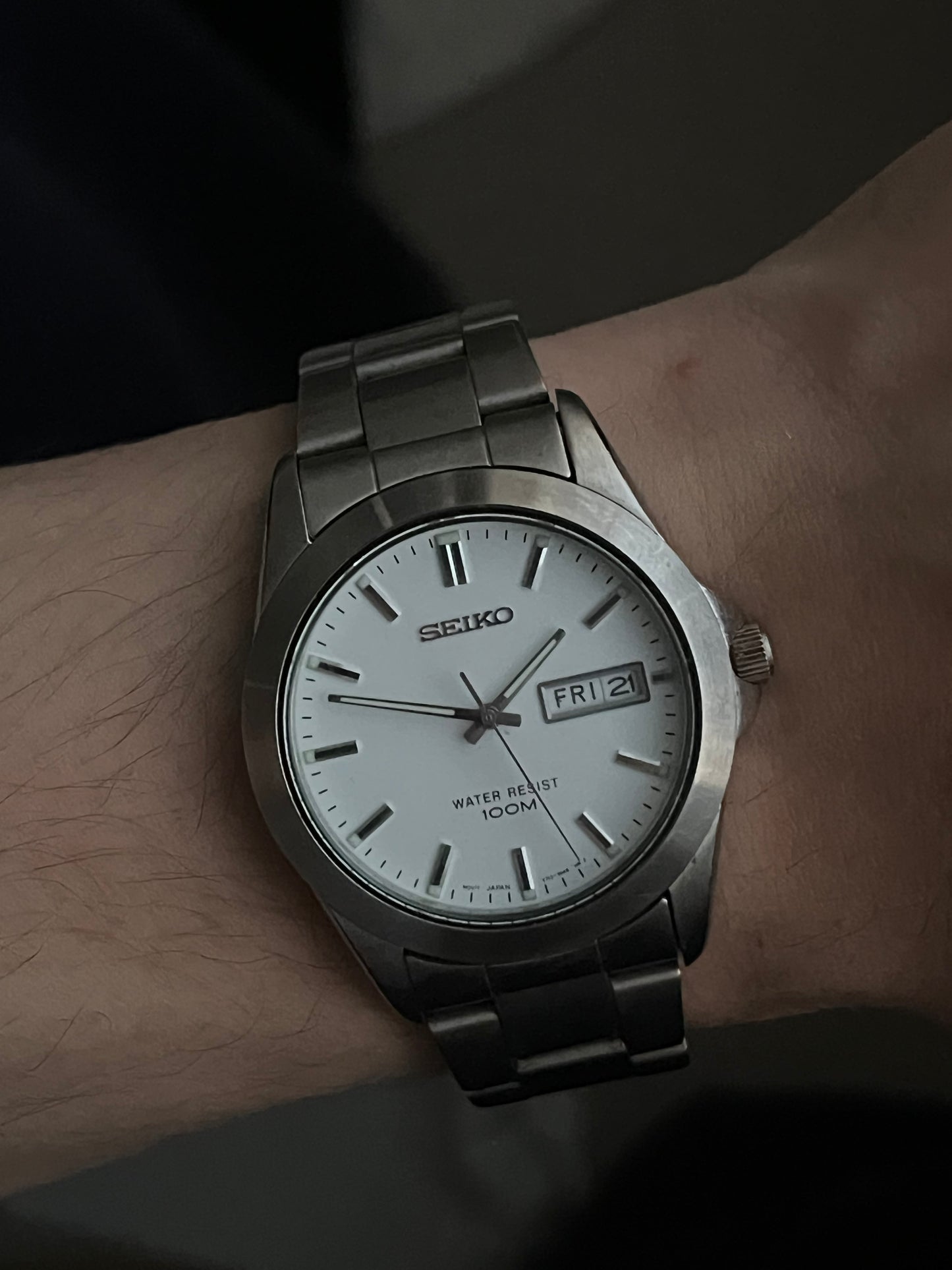 Seiko Day Date V743-9A20 Mens  38mm