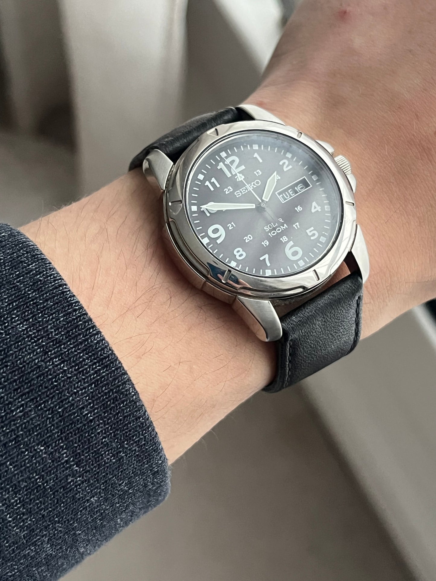 Seiko Solar Military Day Date V158-0AD0