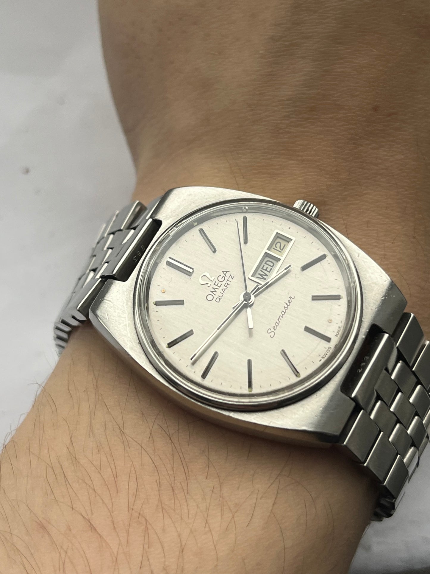 1977 Omega Seamaster Day Date 1345 Silver-Black