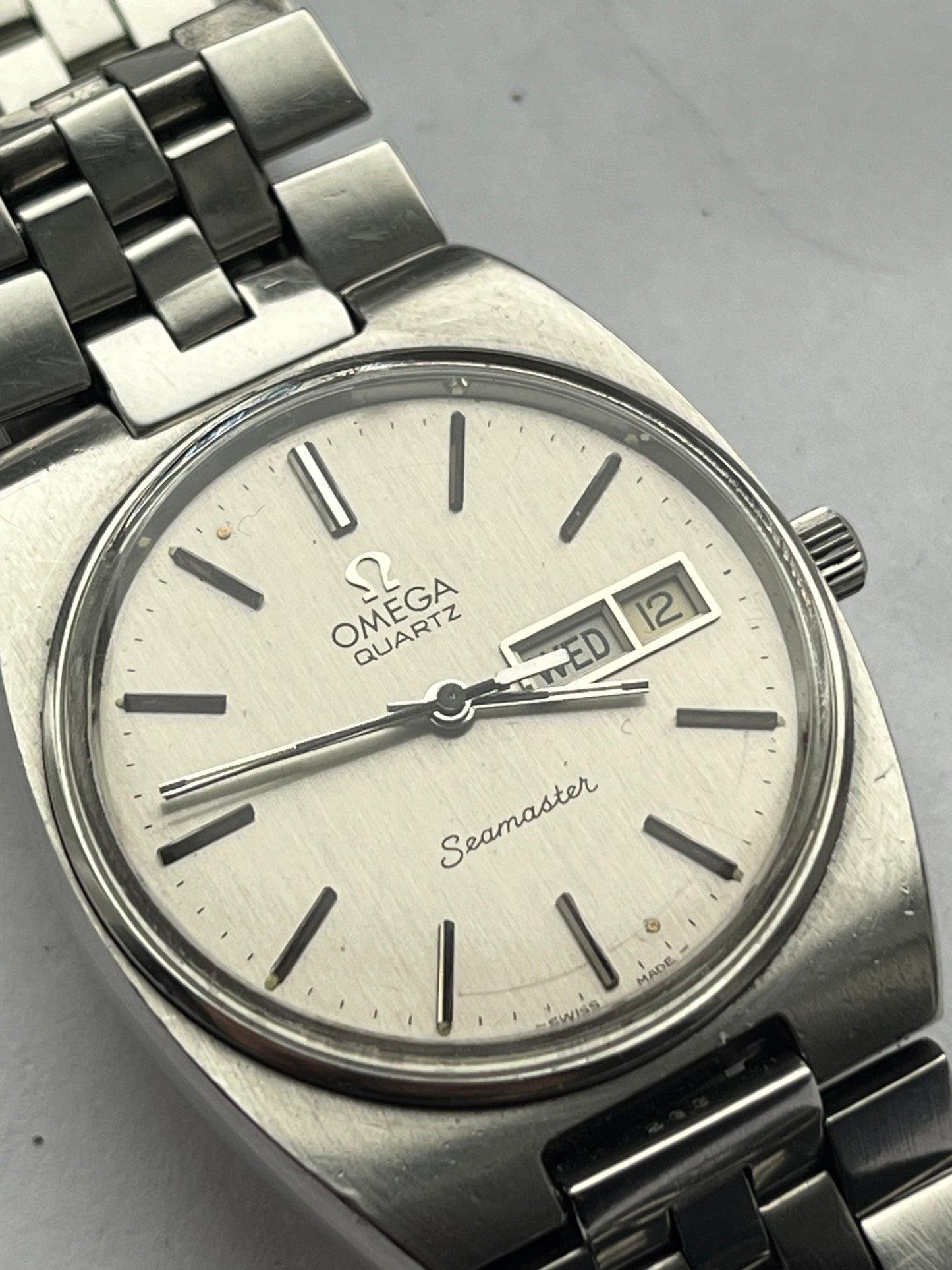 1977 Omega Seamaster Day Date 1345 Silver-Black