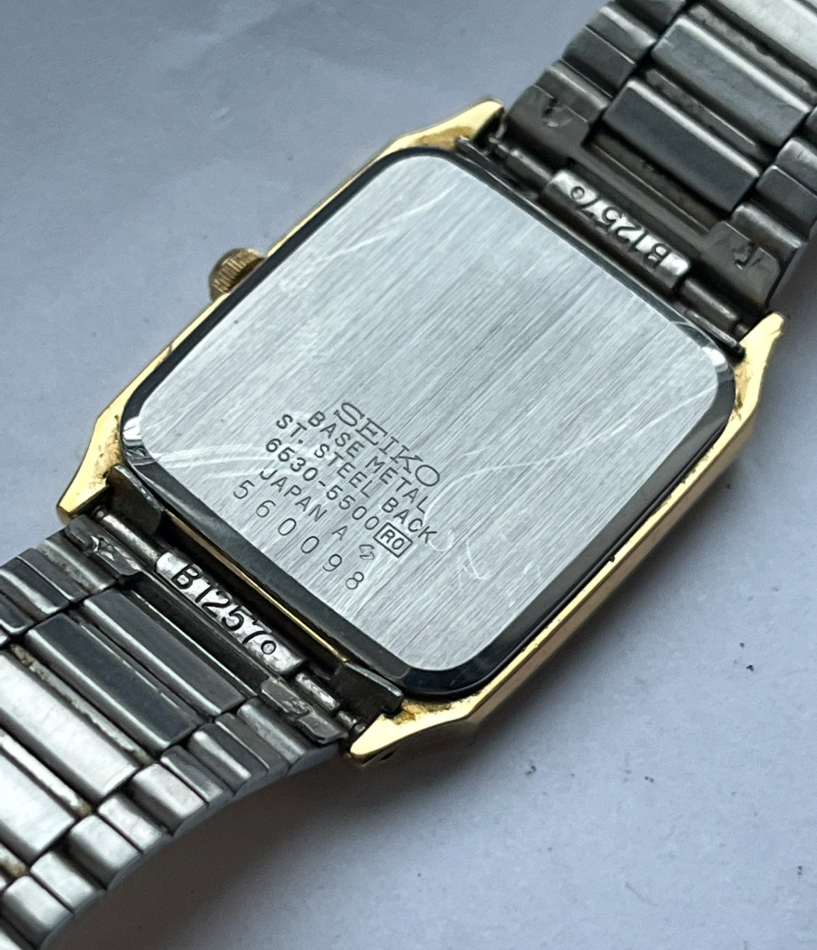Seiko Tank Gold Plated 6530-5500 From 1985