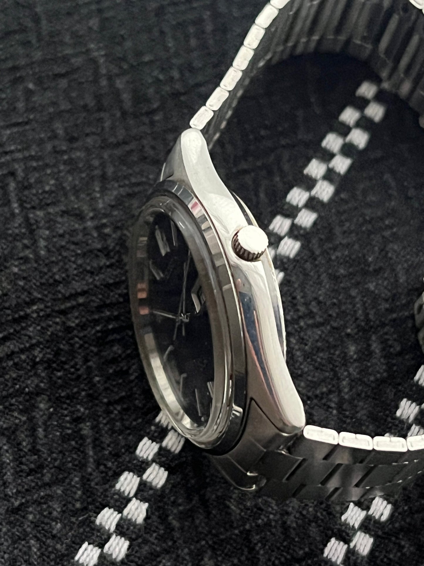 Seiko SQ Day Date Silver-Blue 8C23-6010 From 1994