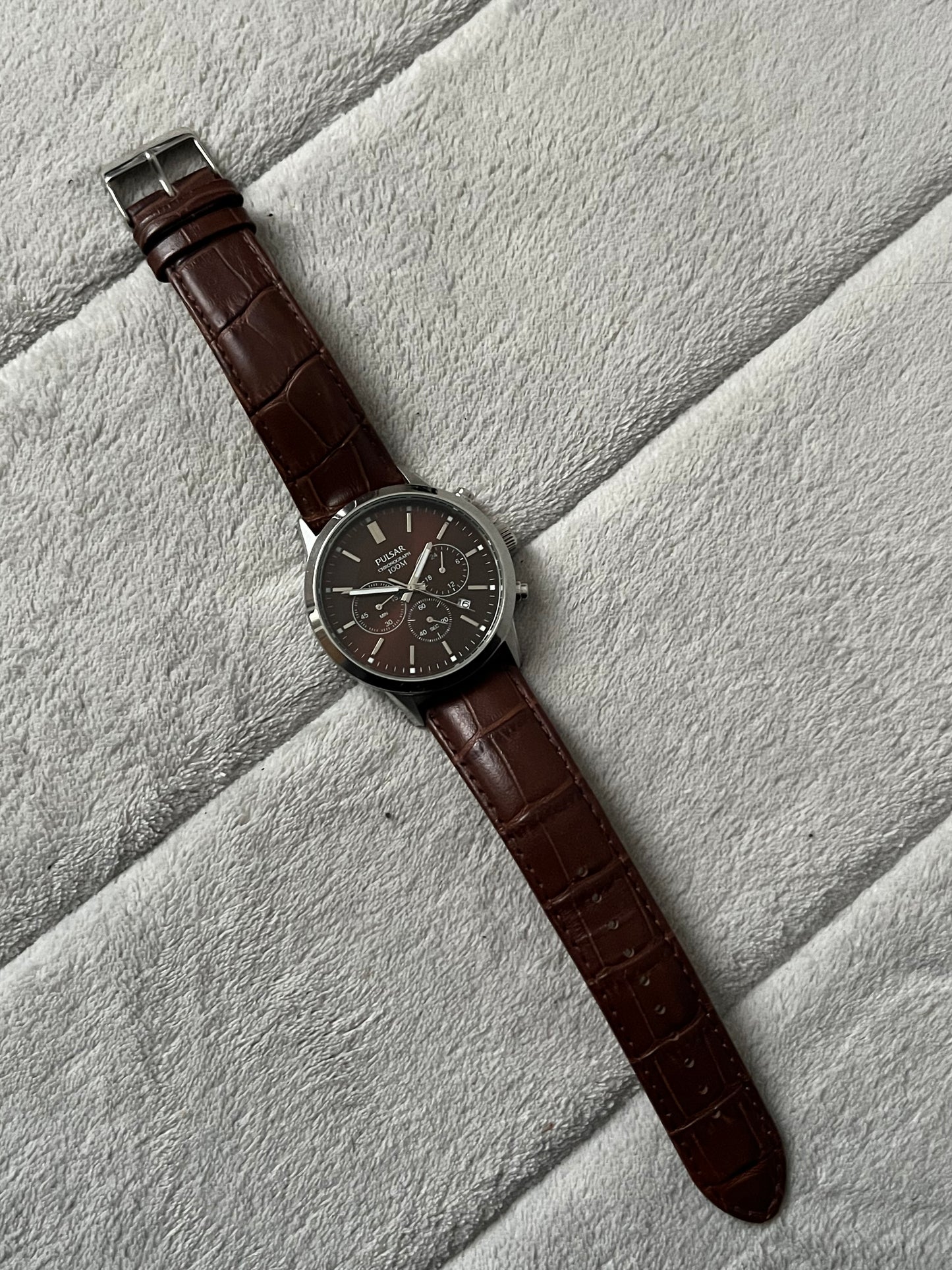 Pulsar (Seiko) Chronograph Silver-Brown
