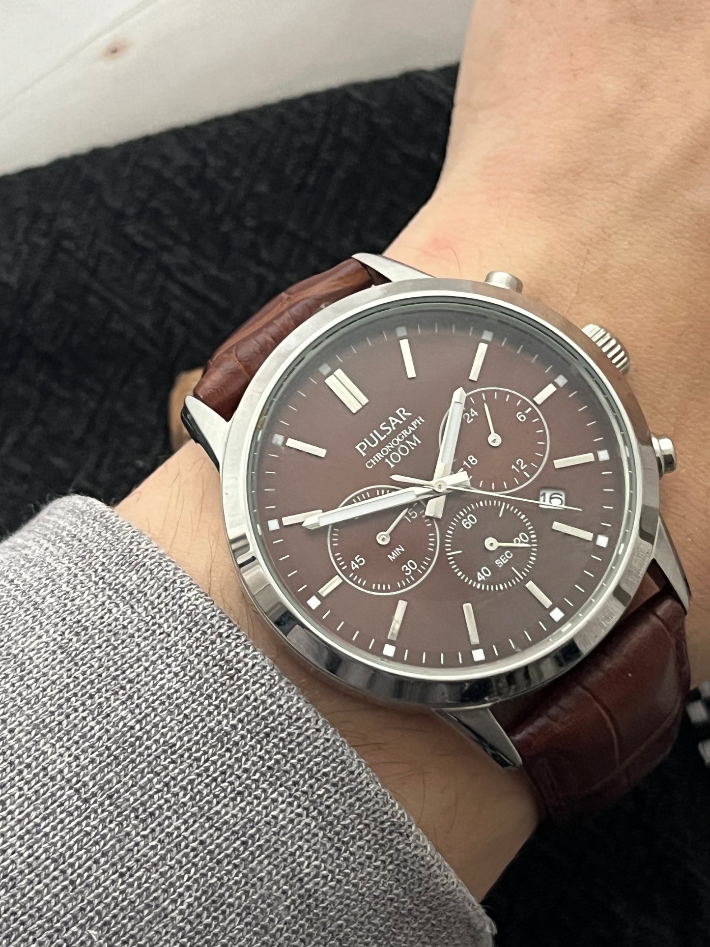 Pulsar (Seiko) Chronograph Silver-Brown