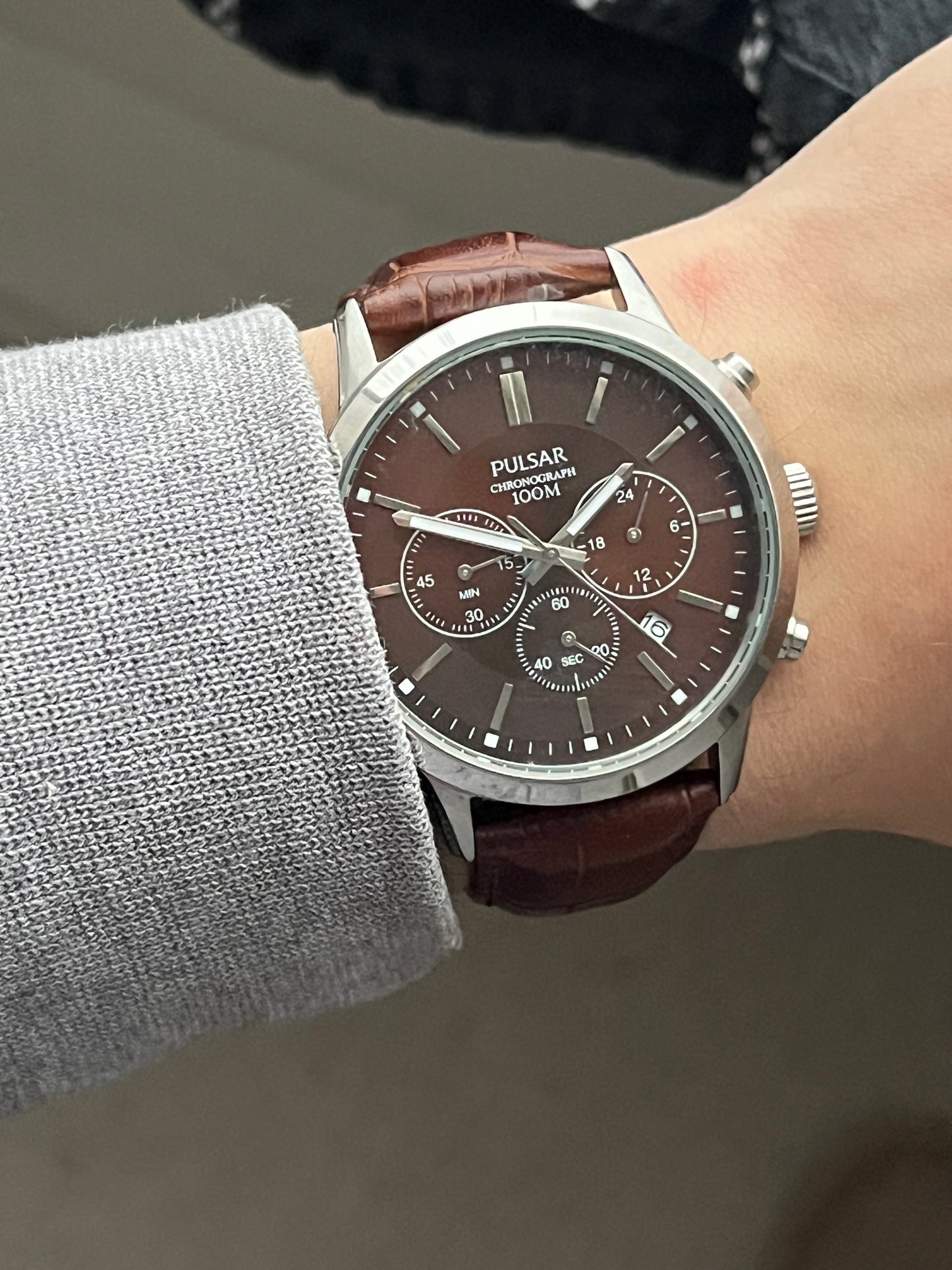 Pulsar (Seiko) Chronograph Silver-Brown