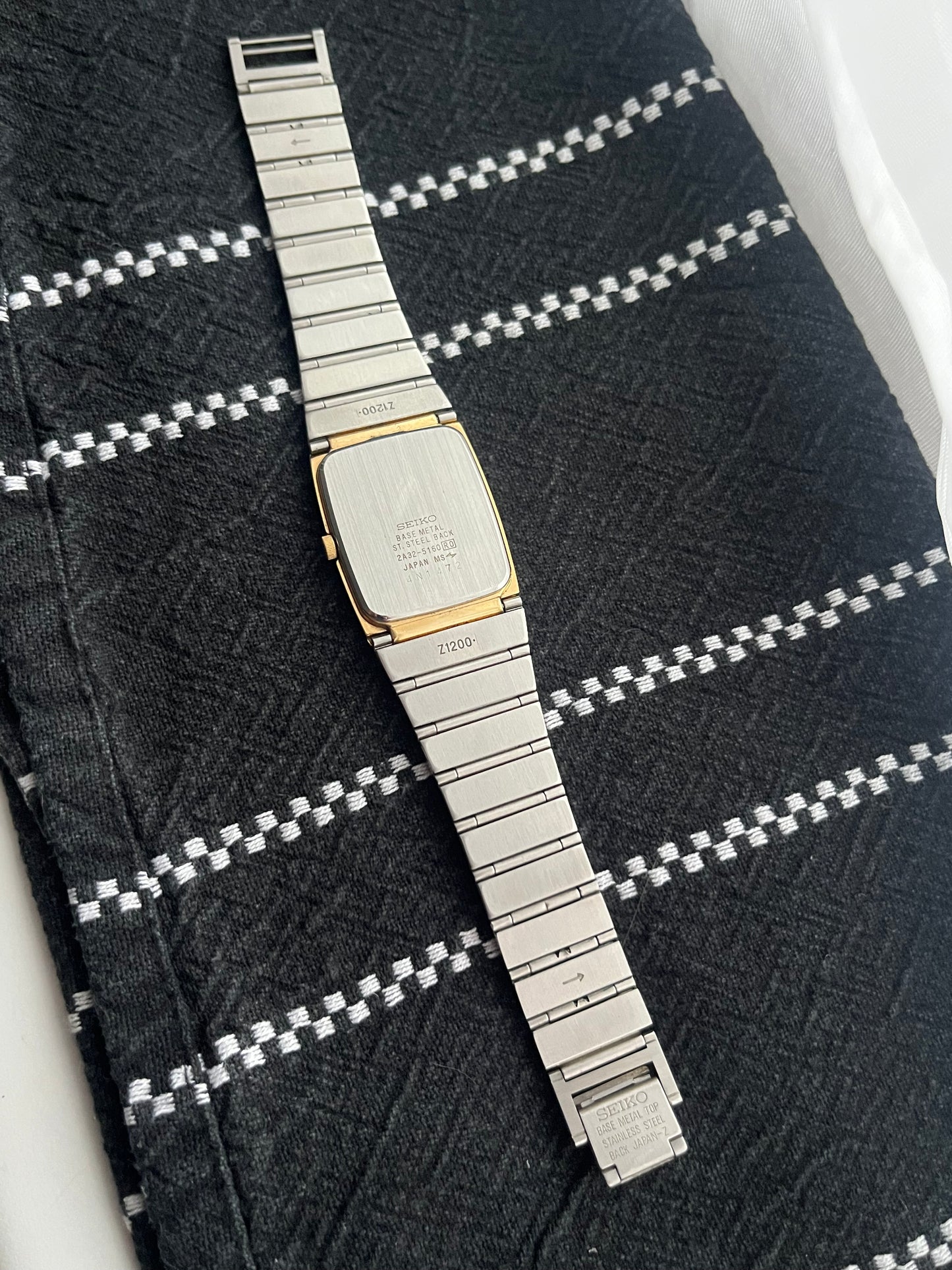 Seiko Tank Vintage Dress Watch Gold Plated 2A32-5160