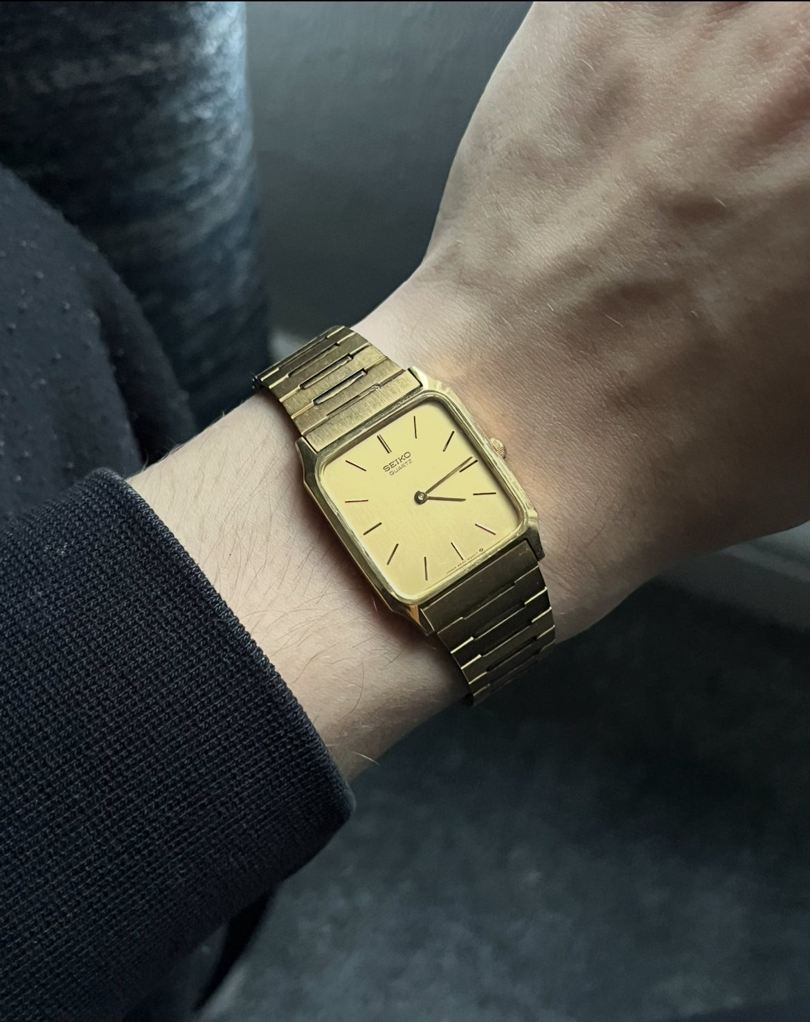 Seiko Tank Gold Plated 6530-5500 From 1985