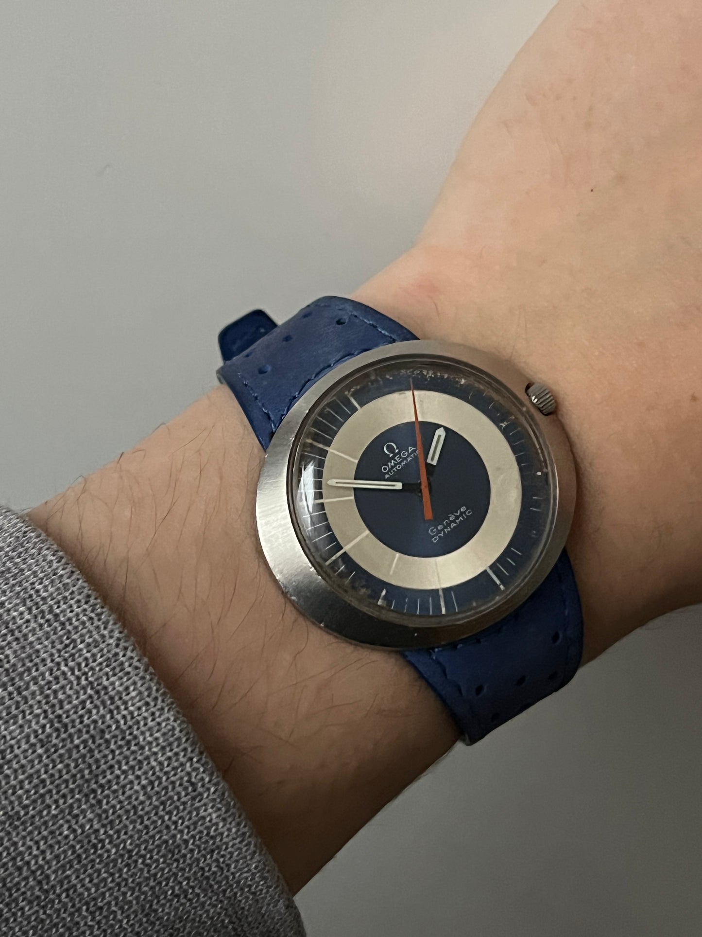 1970’s Omega Geneve Automatic Dynamic Silver-Blue