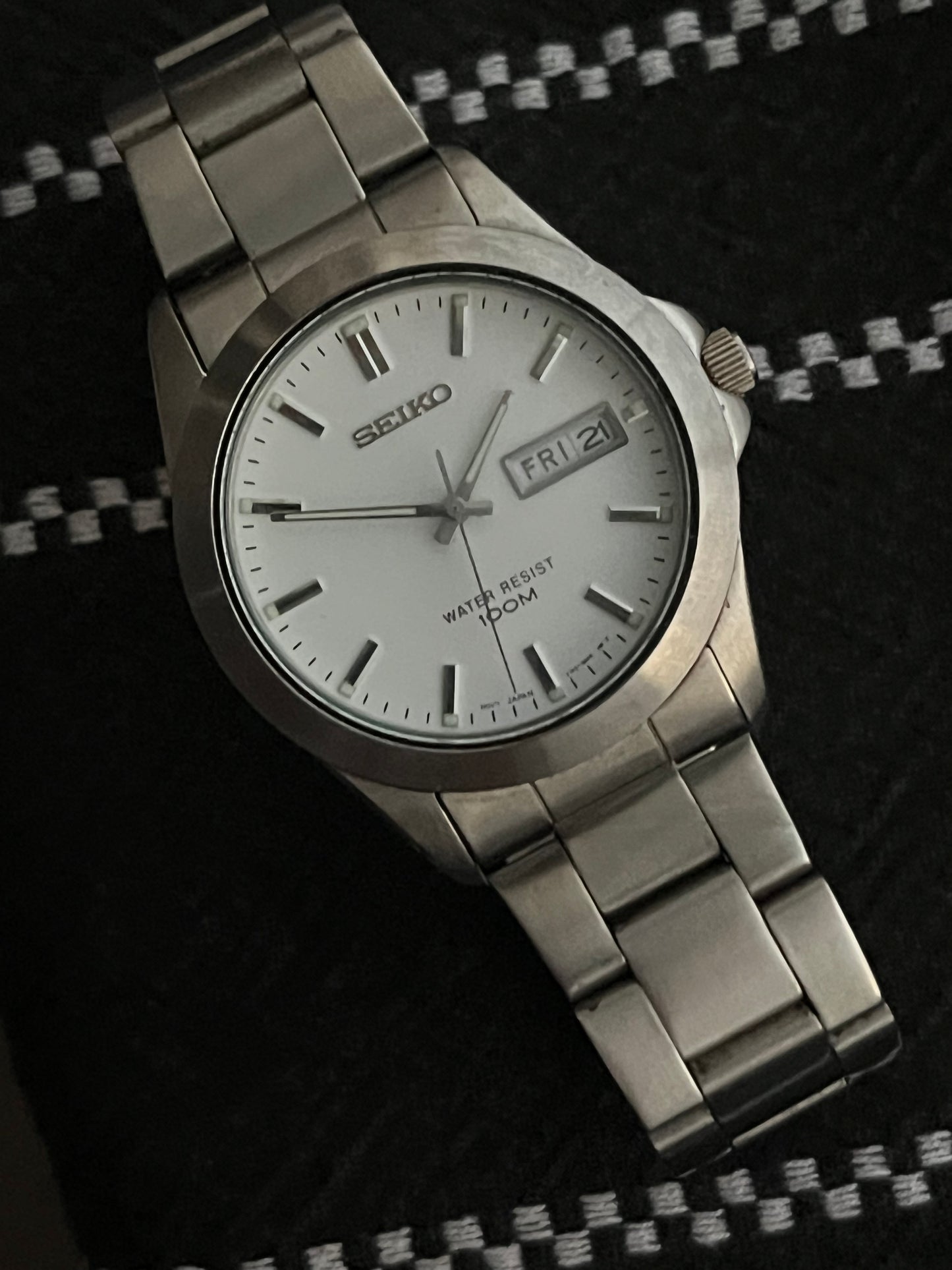 Seiko Day Date V743-9A20 Mens  38mm