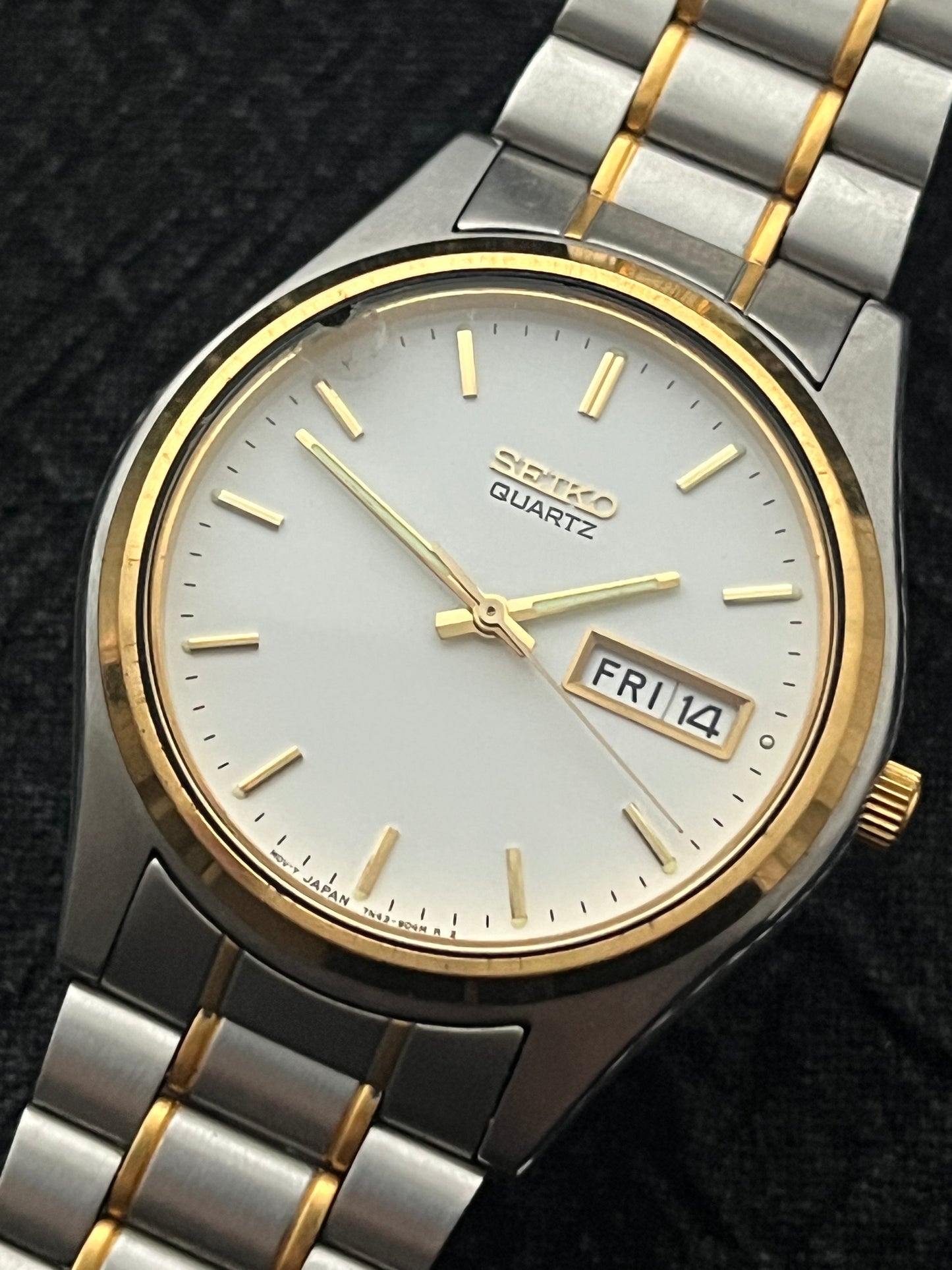 Seiko Day Date Silver-Gold 7N43-9011 From 1995