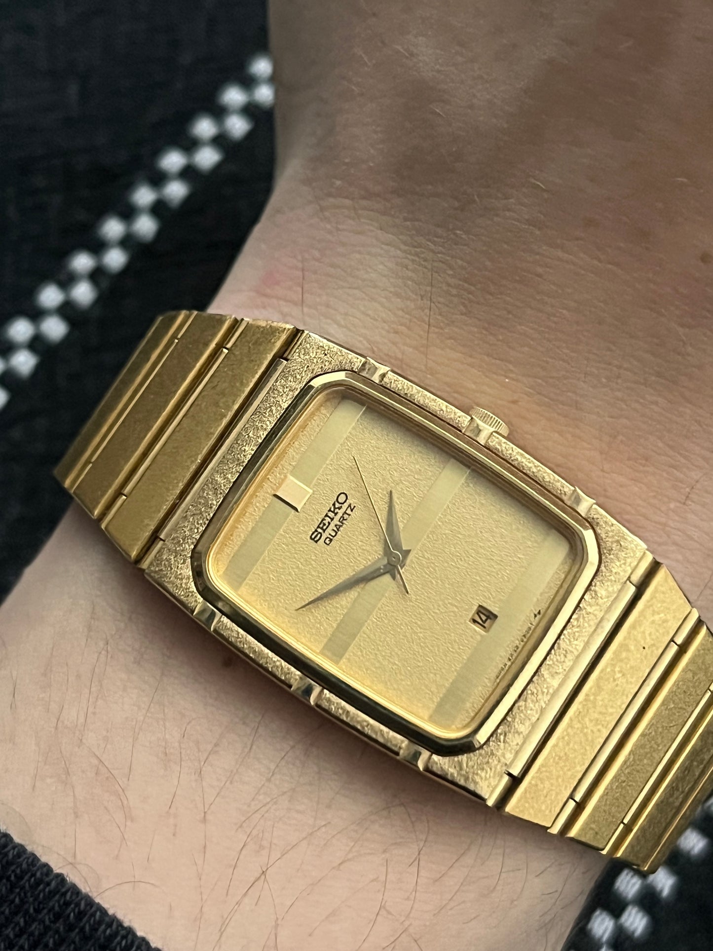 Seiko Tank Vintage Dress Watch Gold Plated 2A32-5160