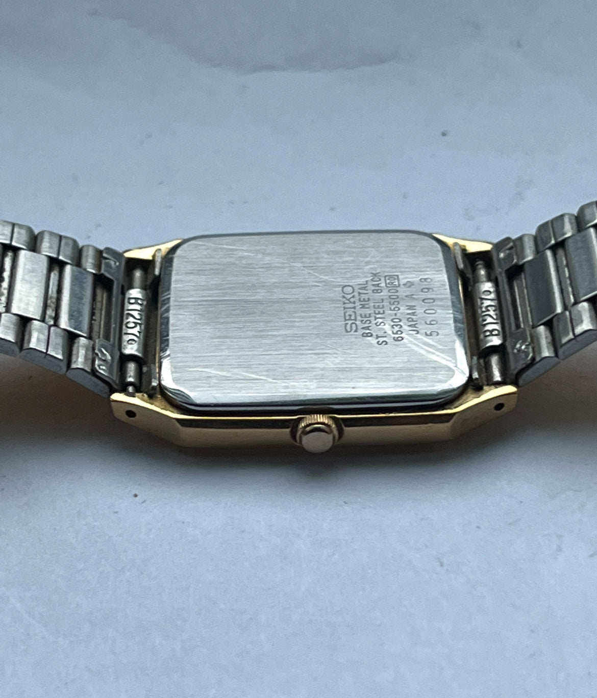 Seiko Tank Gold Plated 6530-5500 From 1985