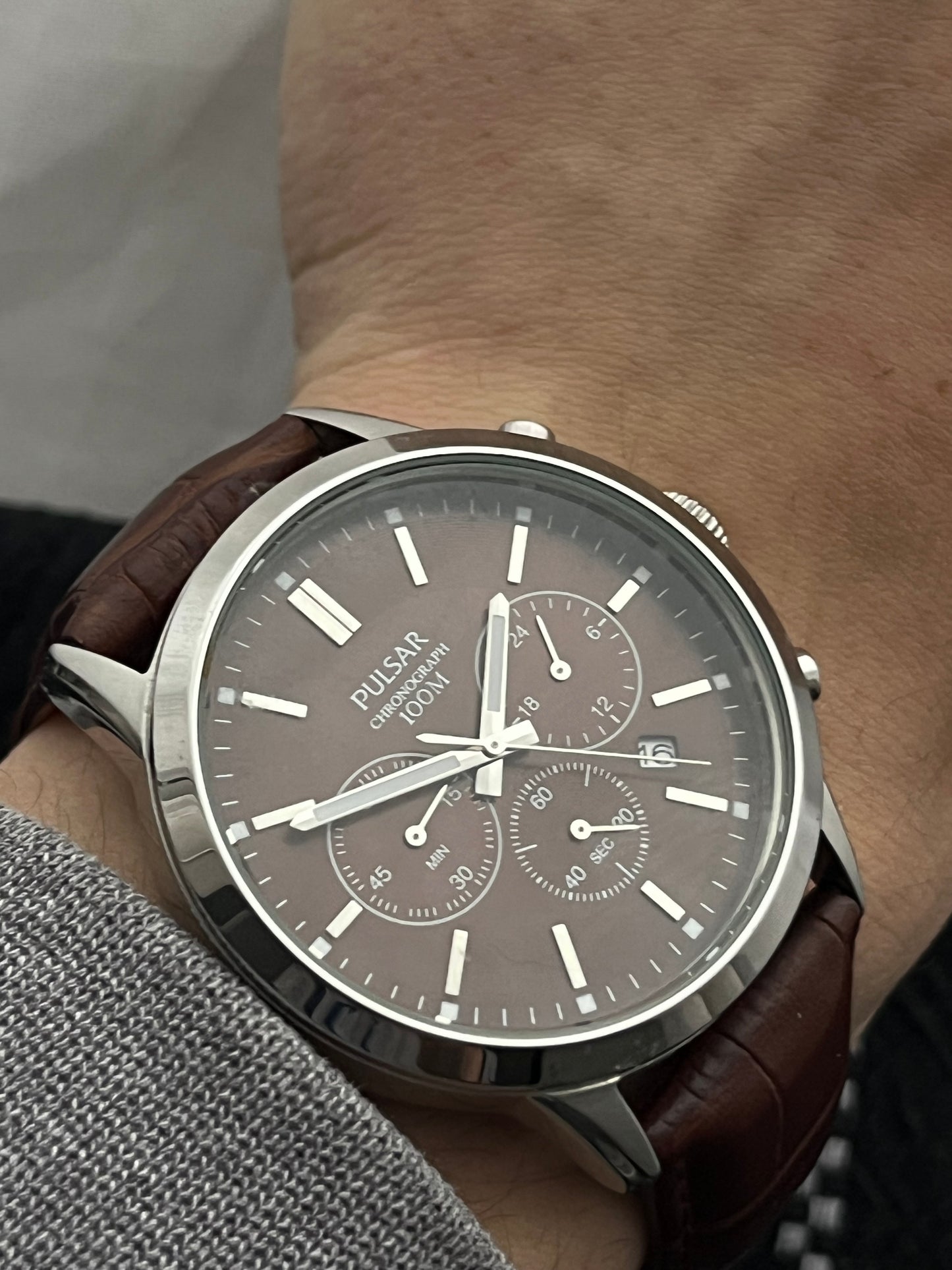 Pulsar (Seiko) Chronograph Silver-Brown
