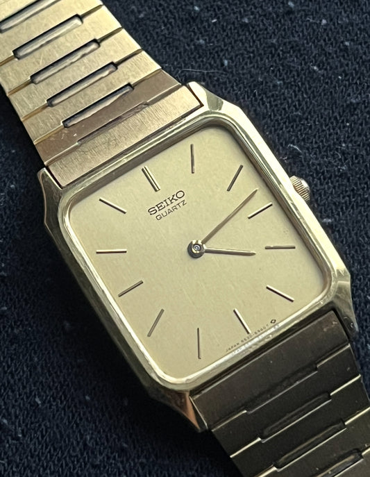 Seiko Tank Gold Plated 6530-5500 From 1985