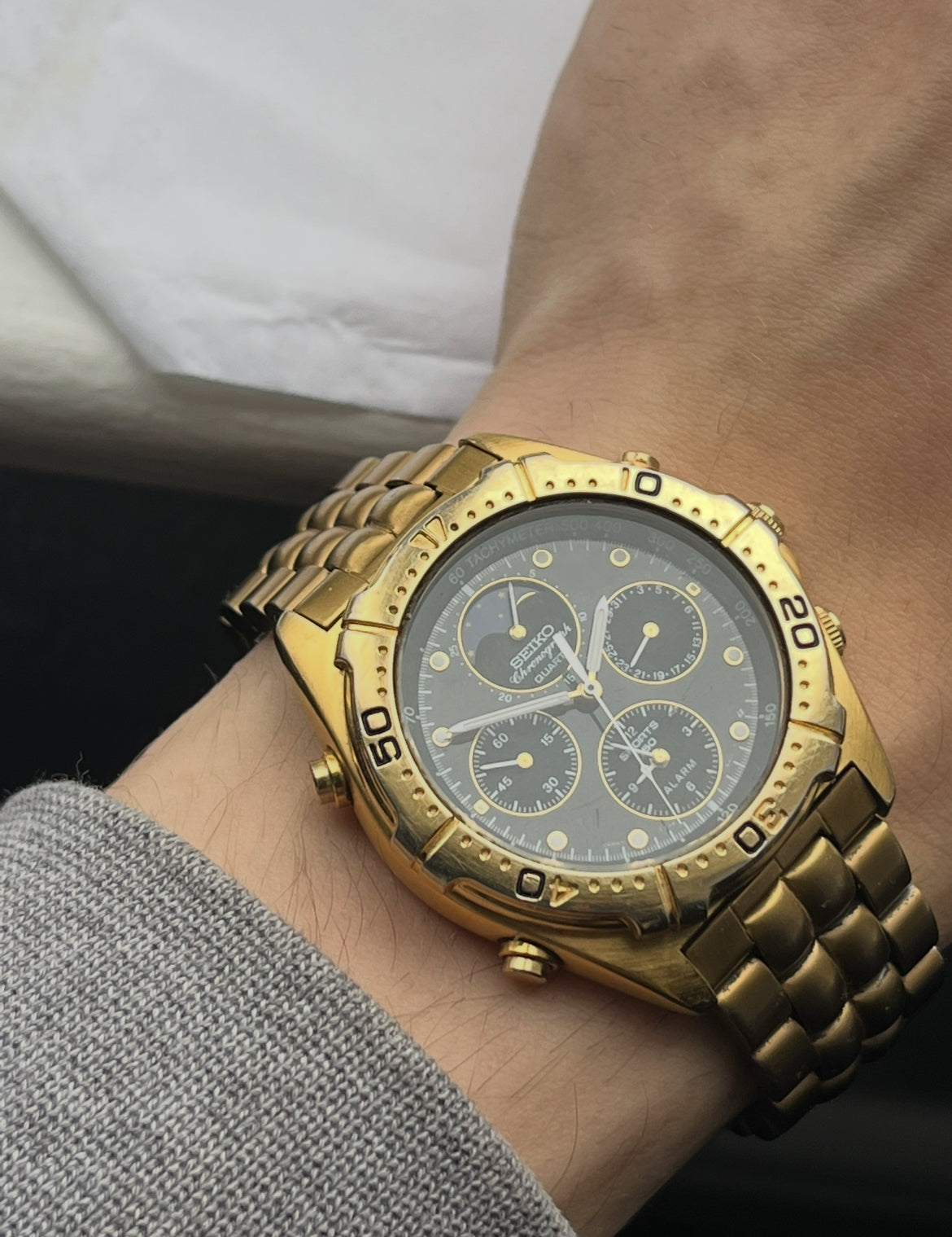 Seiko Moon Phase 7T36-6A40 Chronograph From 1991