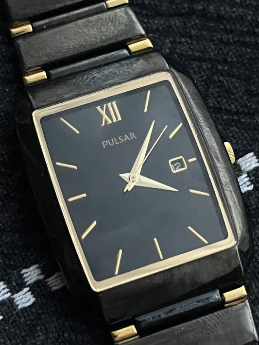 Pulsar (Seiko) Tank Silver-Gold Stainless Steel