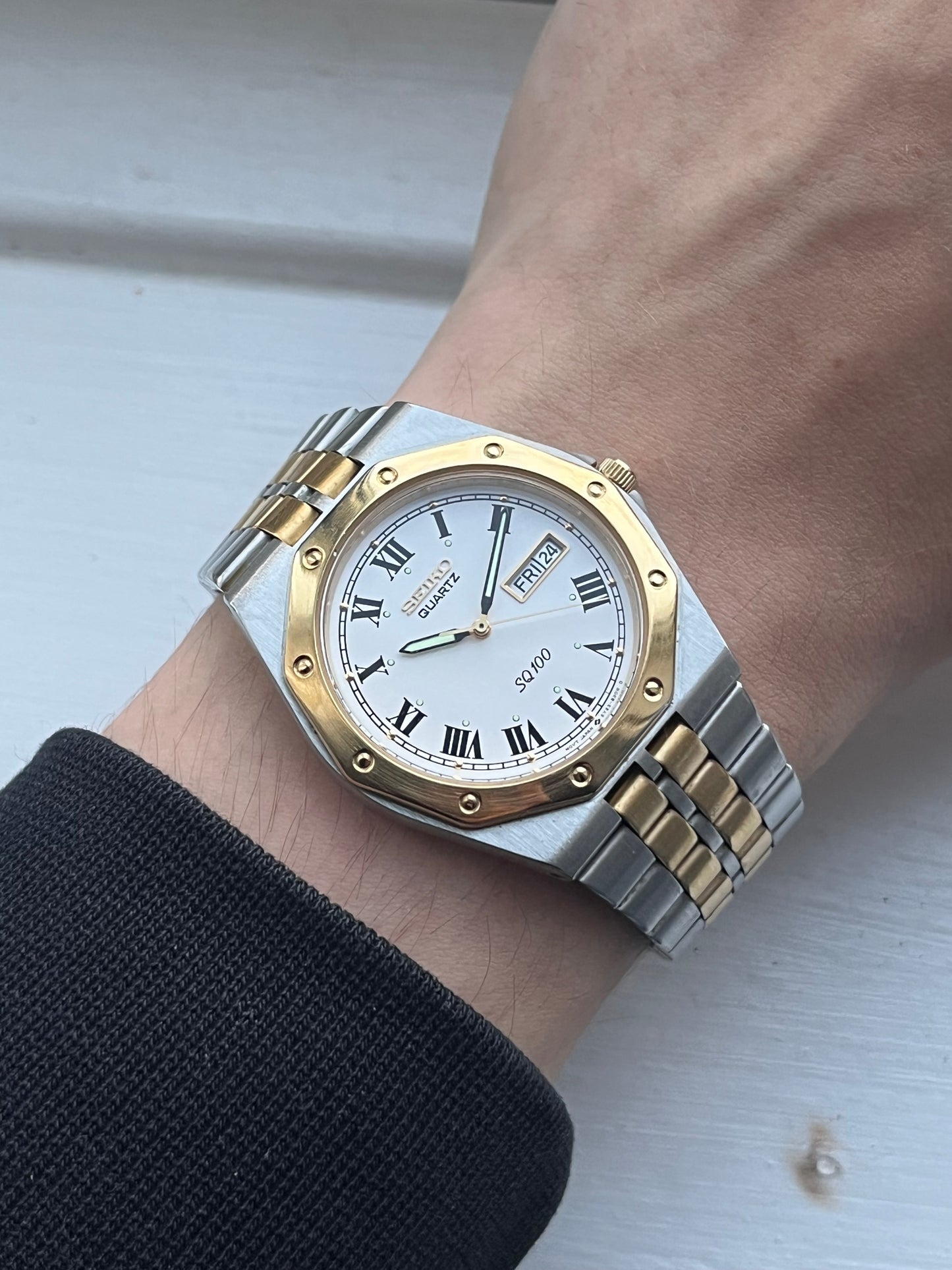 Seiko Royal Oak  White Roman Numeral Dial