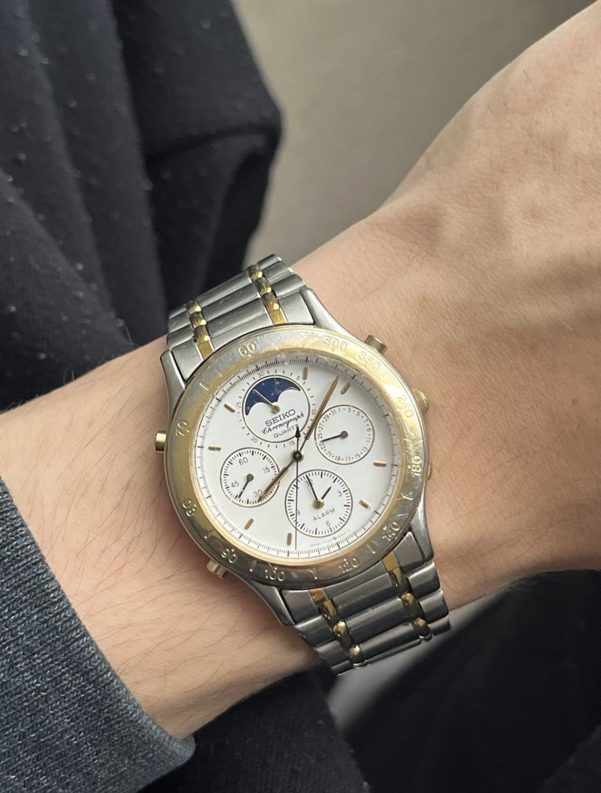 Seiko Moon Phase Chronograph 7T36-6A3A