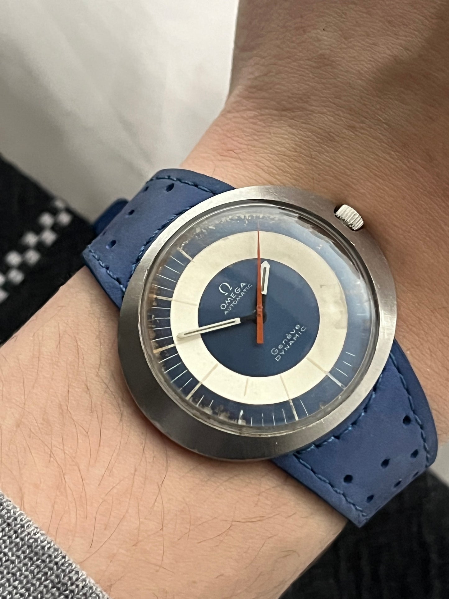 1970’s Omega Geneve Automatic Dynamic Silver-Blue