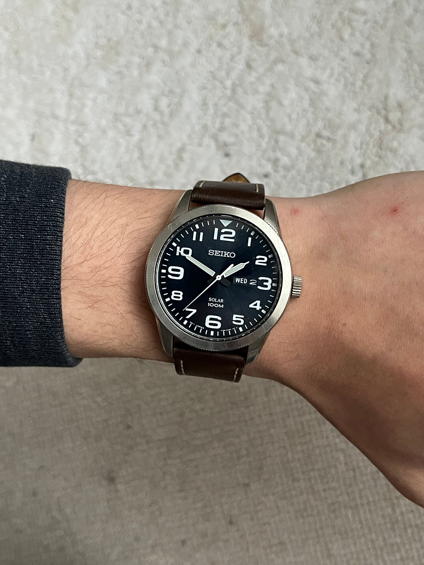 Seiko Solar Day Date Military