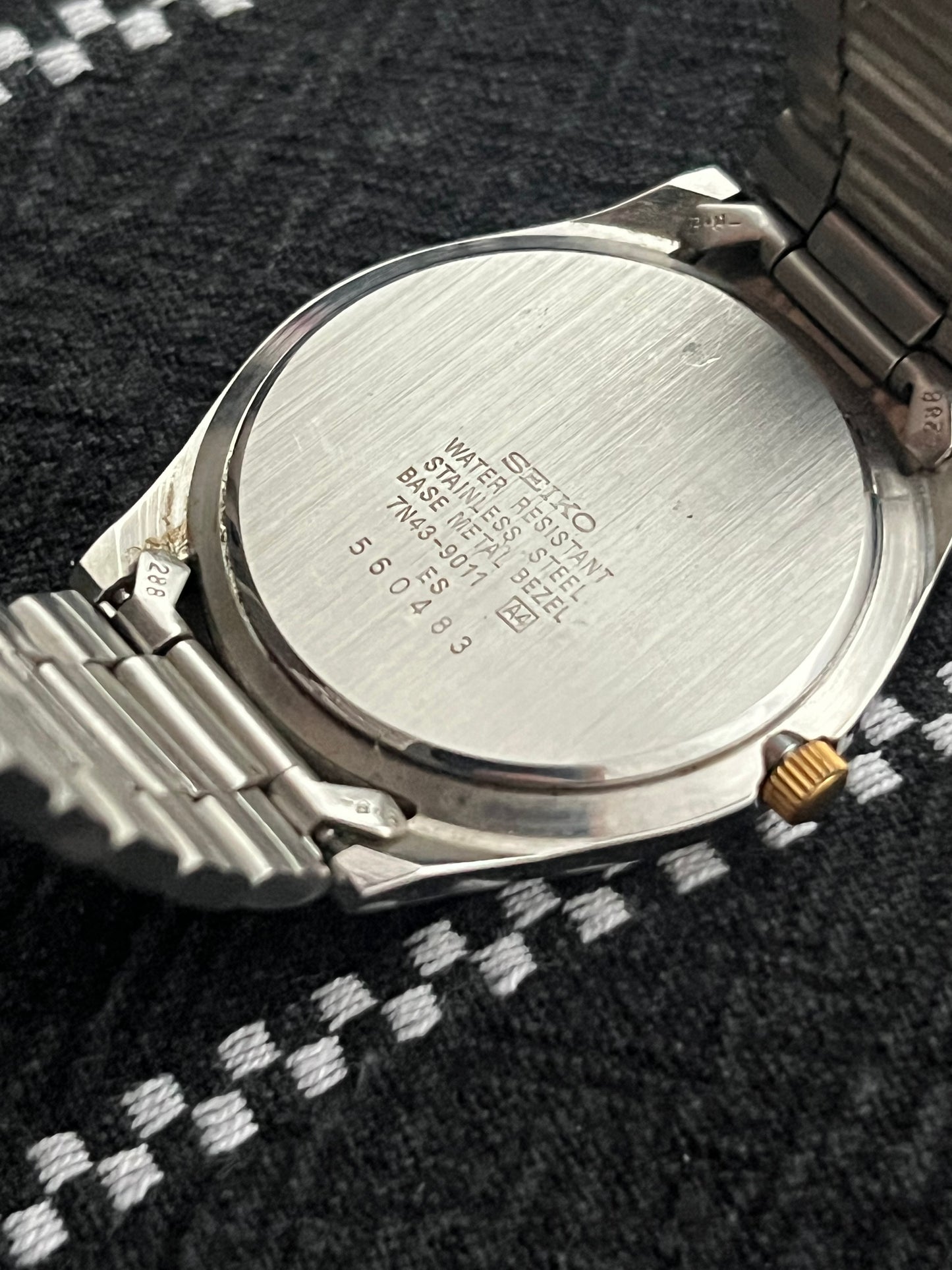 Seiko Day Date Silver-Gold 7N43-9011 From 1995
