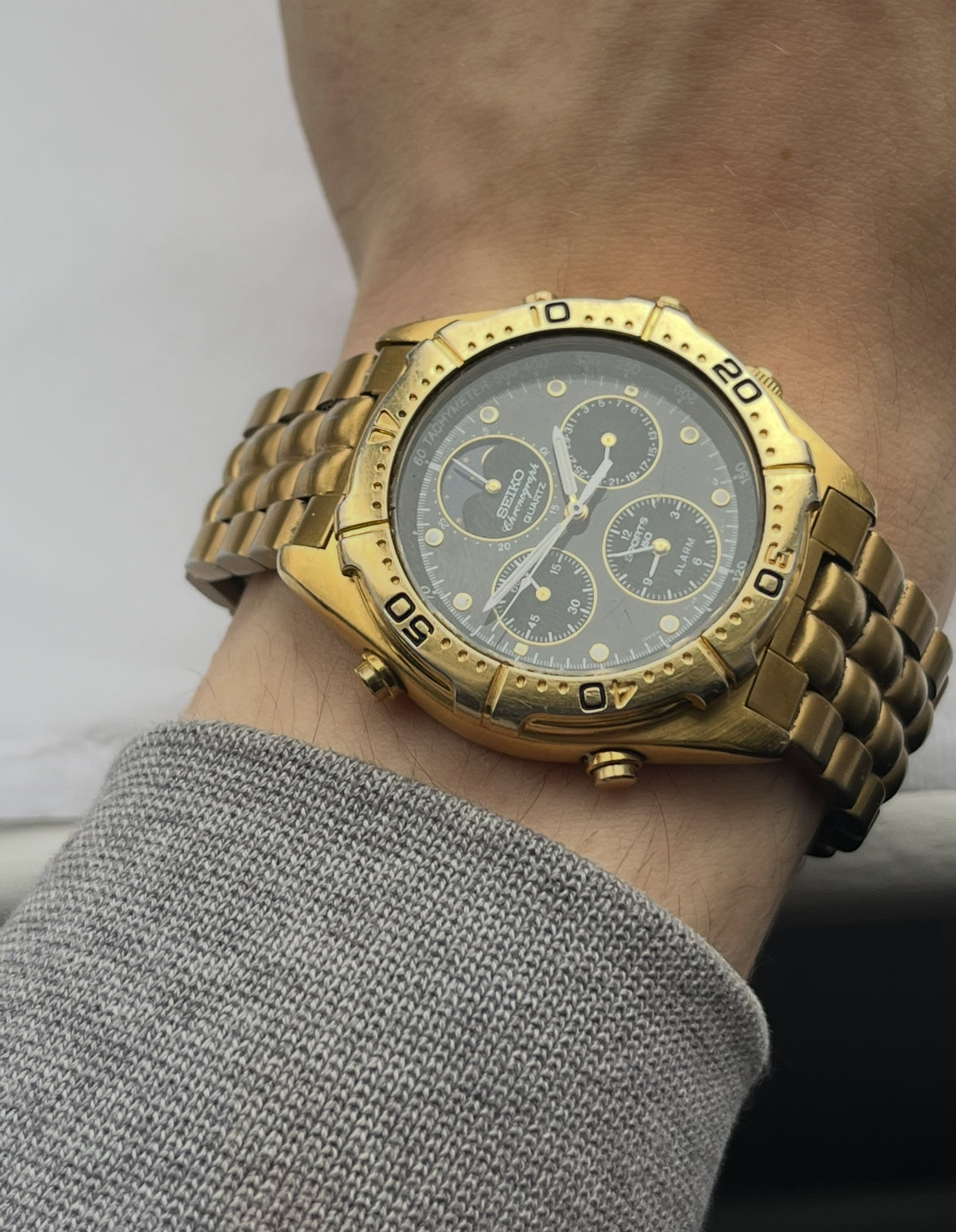 Seiko Moon Phase 7T36-6A40 Chronograph From 1991