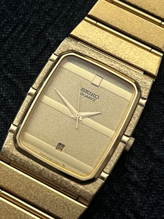 Seiko Tank Vintage Dress Watch Gold Plated 2A32-5160