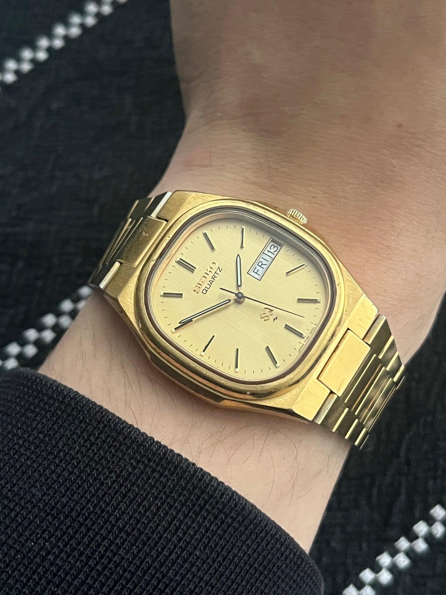 Seiko Tank Day Date From 1990 7126-5000