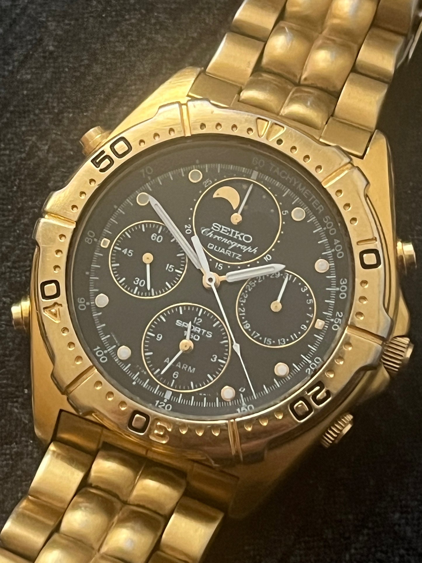 Seiko Moon Phase 7T36-6A40 Chronograph From 1991