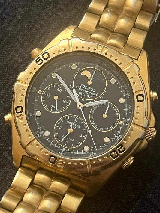 Seiko Moon Phase 7T36-6A40 Chronograph From 1991