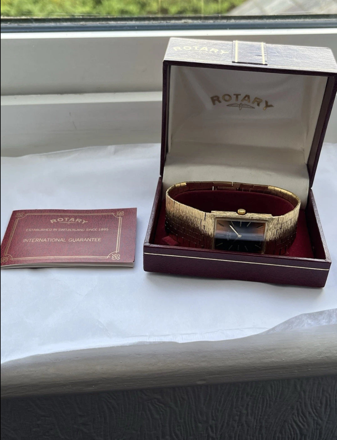 Rotary Tiger Eye 1970s BarkEffect Mechanical Watch