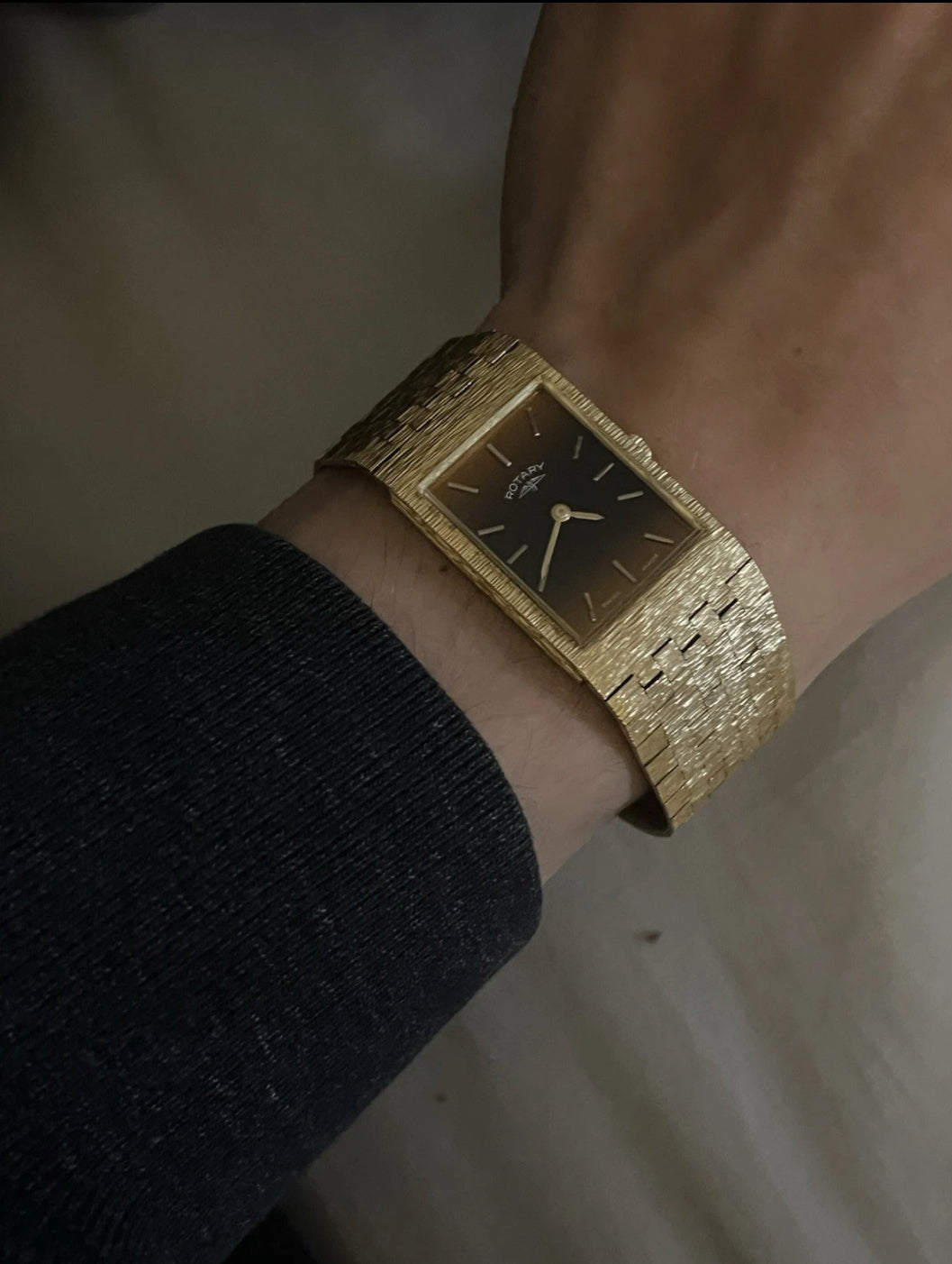 Rotary Tiger Eye 1970s BarkEffect Mechanical Watch