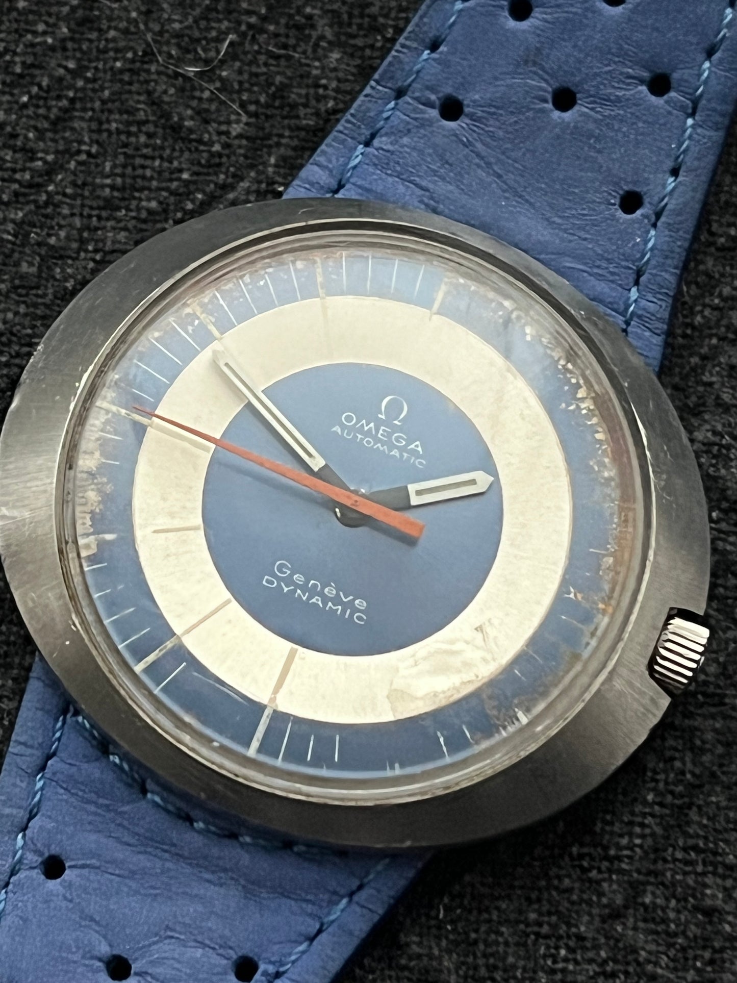1970’s Omega Geneve Automatic Dynamic Silver-Blue