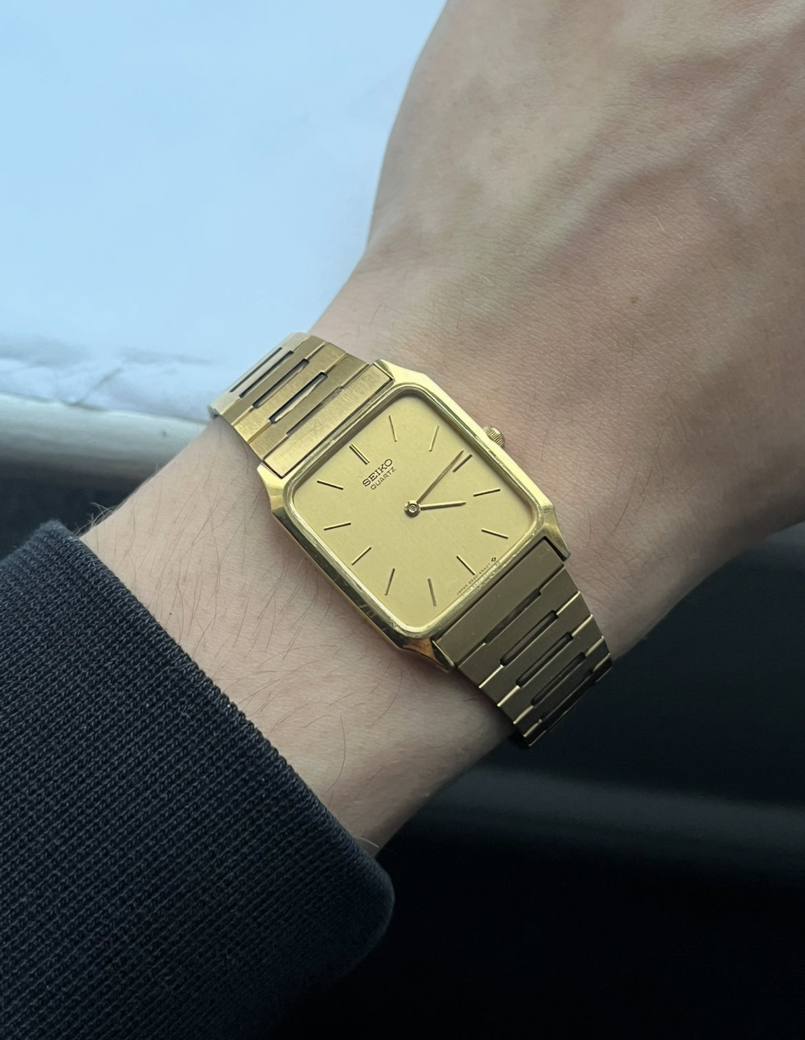 Seiko Tank Gold Plated 6530-5500 From 1985