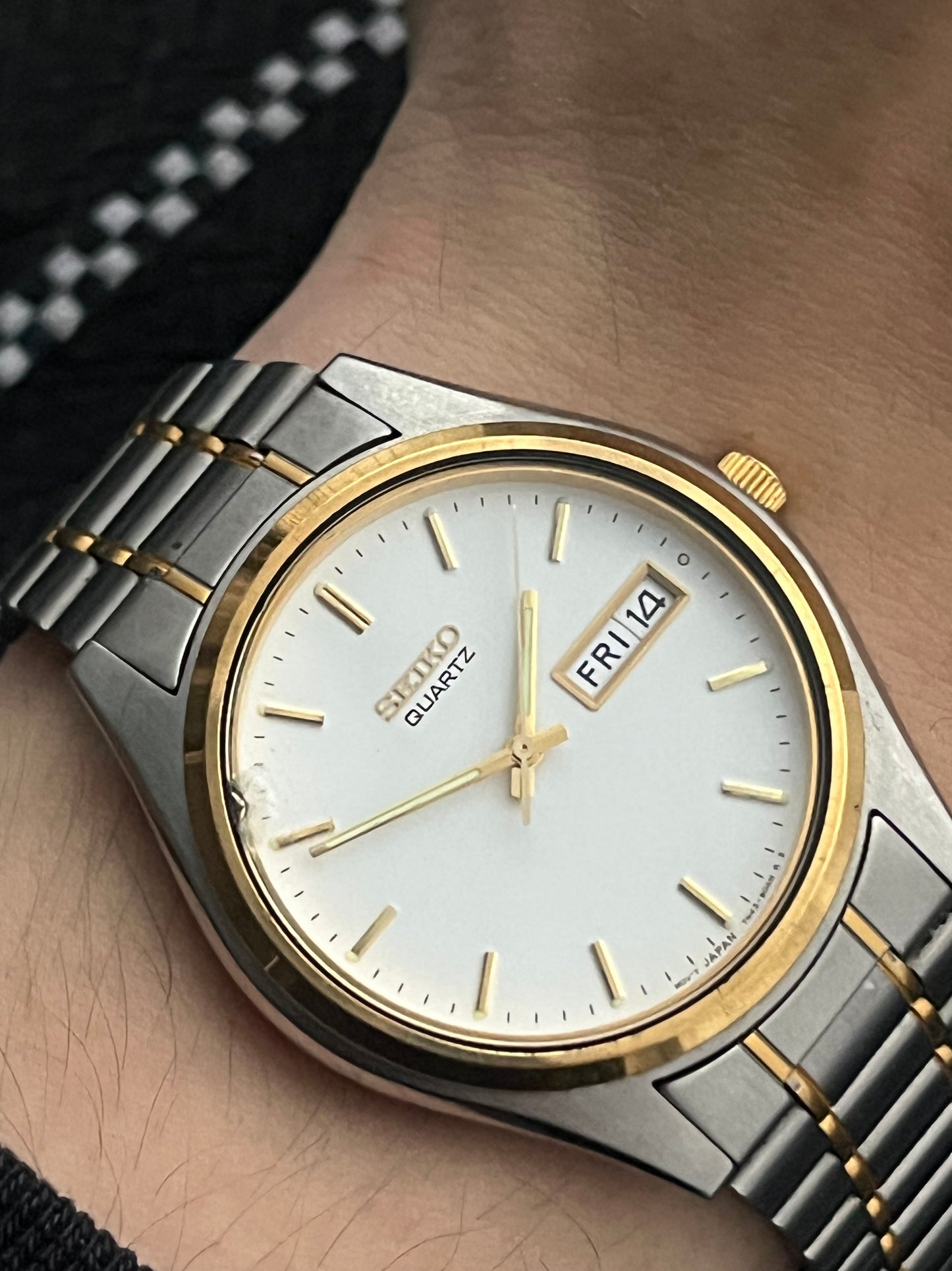 Seiko Day Date Silver-Gold 7N43-9011 From 1995