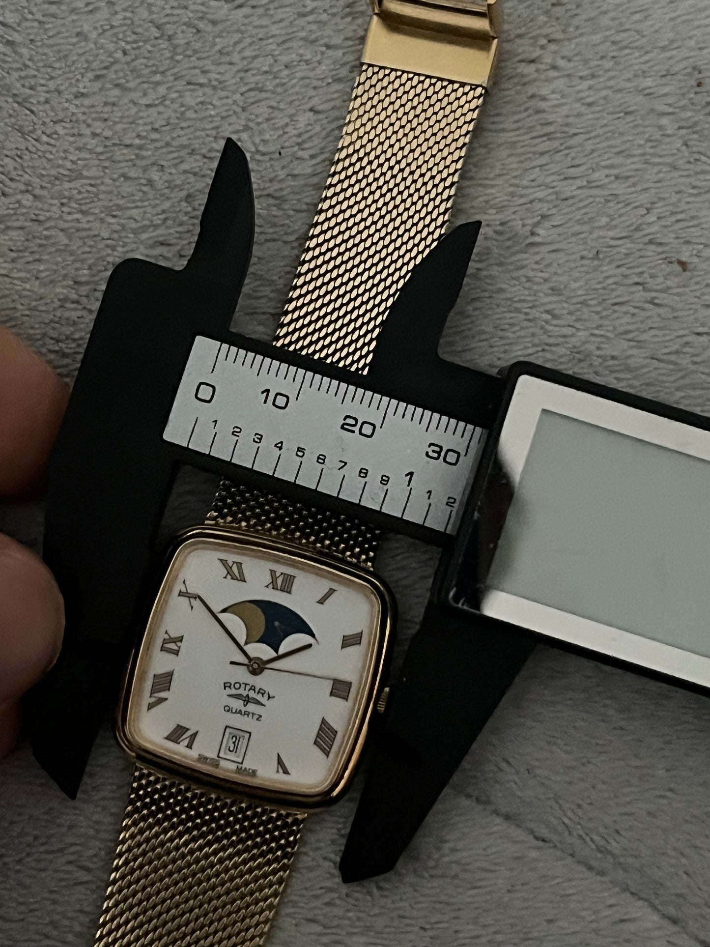 Rotary MoonPhase Tank Swiss Made Boxed