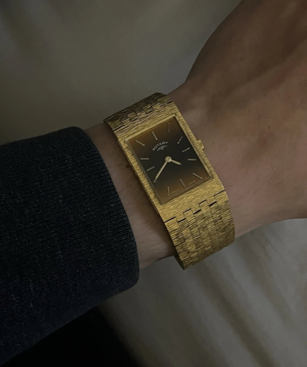 Rotary Tiger Eye 1970s BarkEffect Mechanical Watch